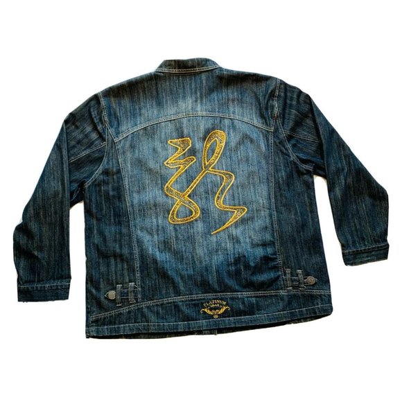Platinum Gear Jean Denim Jacket Embellished Cowboy Western Ranchware 4XL NWOT - Picture 2 of 12